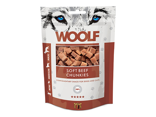 Woolf Soft Beef Chunkies 100g