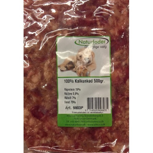 Naturfoder Kalkunkød 500 gr. - Hundens Valg