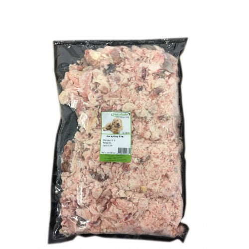 Naturfoder Hel Kylling m. indmad 2000 gr. - Hundens Valg