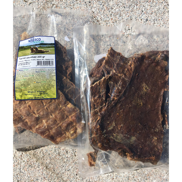 Whesco Tørret Oksekød 200g - Hundens Valg