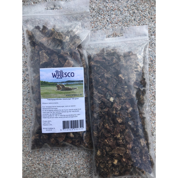 Whesco Træningsgodbidder Okselunger 100g - Hundens Valg