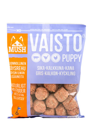 MUSH Vaisto® Puppy lyslilla (gris-kalkun-kylling) - Hundens Valg