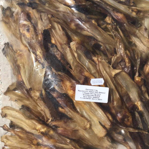 Whesco Kaninører 1kg - Hundens Valg