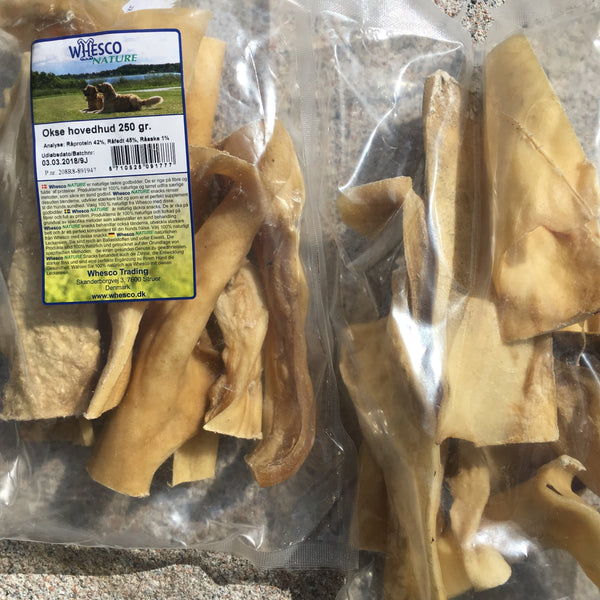 Whesco Okse Hovedhud 250g - Hundens Valg