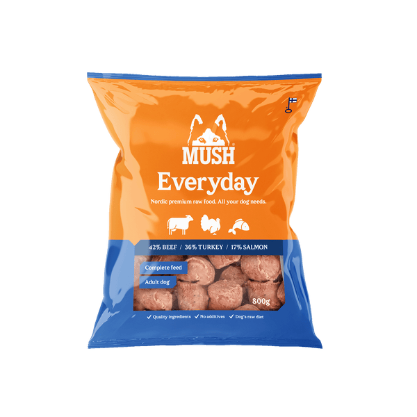 MUSH Everyday blå (okse-kalkun-laks)