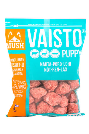 MUSH Vaisto® Puppy isblå (okse-ren-laks) - Hundens Valg